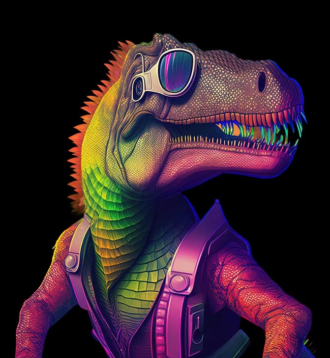 CyferPlus Techno Dinosaur mascot